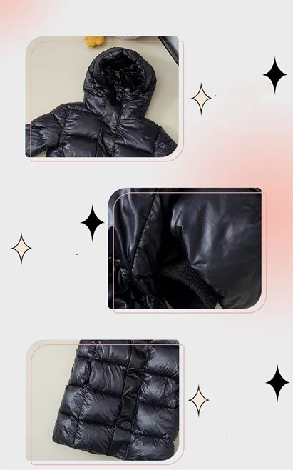 Detalle de la chaqueta para abrigo cálido infantil