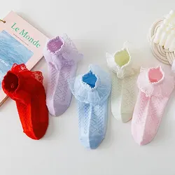 Calcetines verano niñas algodón con encaje floral
