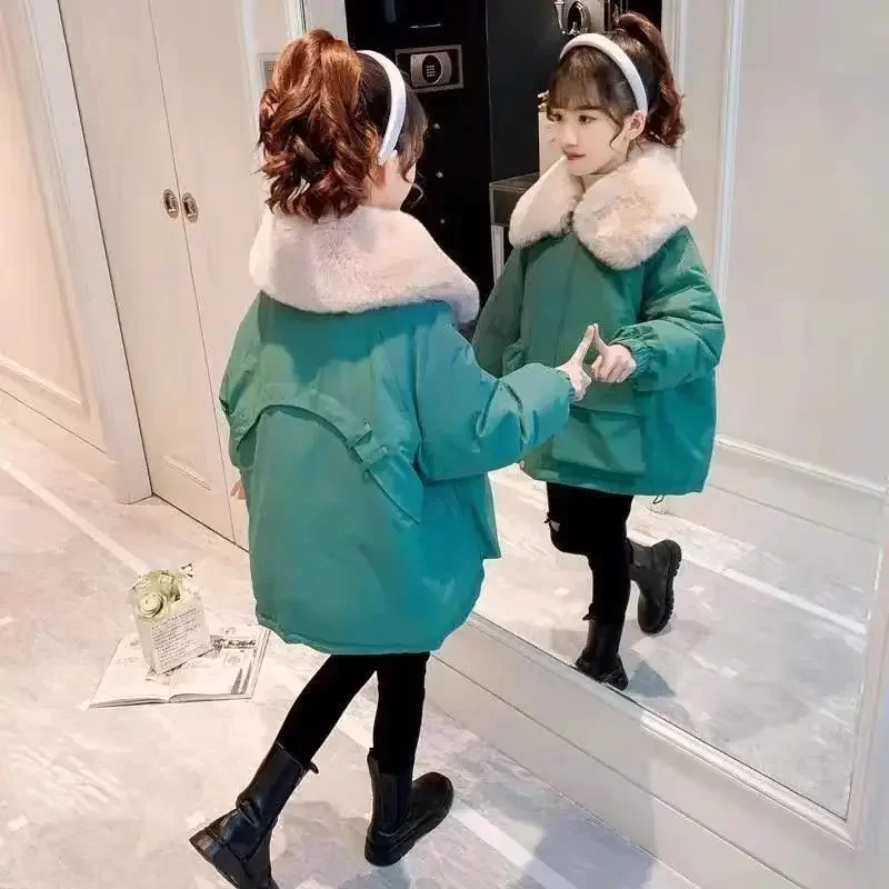 Abrigo de lana para niñas – Parka acolchada de invierno - imagen 5