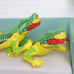 Cocodrilo inflable de PVC para baño, juguete acuático flotante