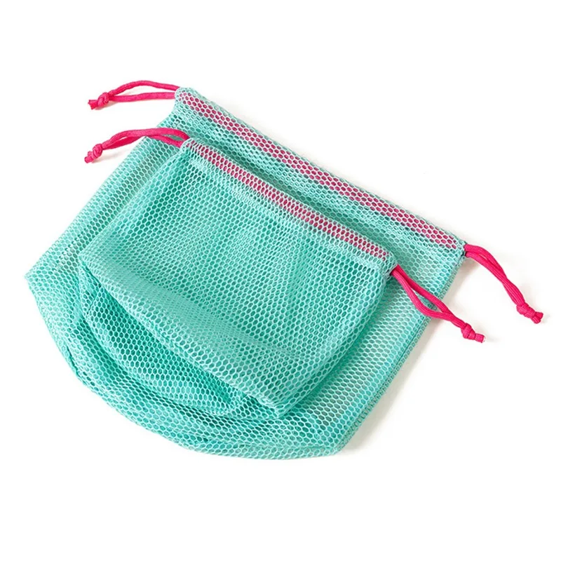 Bolsa de malla con cordón para cosméticos y lavado portátil compacta - imagen 2