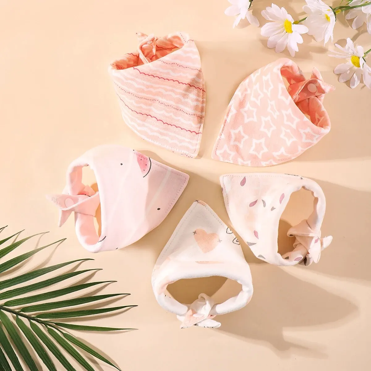 Baberos para bebé en algodón con estampado de dibujos animados - imagen 5