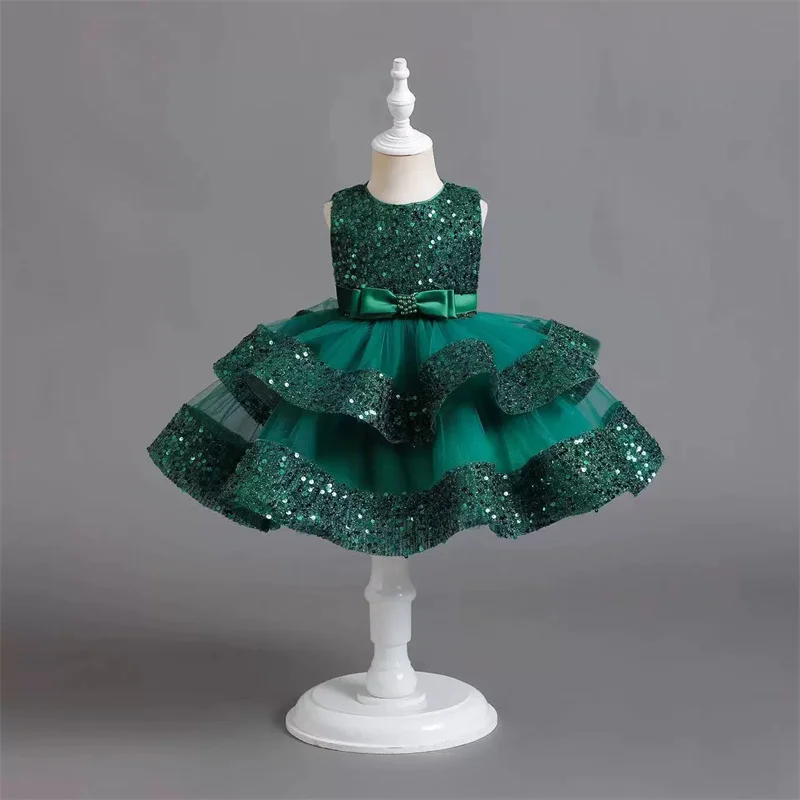 Vestido niña princesa con lentejuelas para fiesta - imagen 3