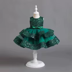 Vestido niña princesa con lentejuelas para fiesta