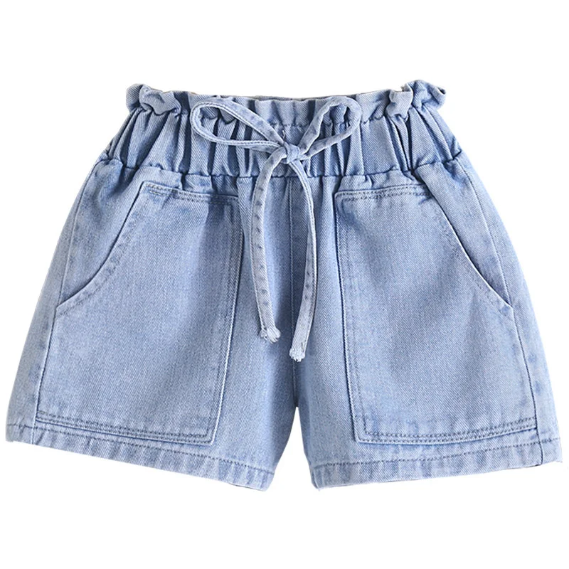 Pantalones cortos vaqueros infantiles con cintura elástica para verano - imagen 3