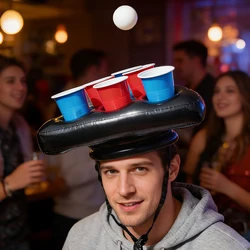 Gorro inflable Pong para juego de lanzamiento en fiestas