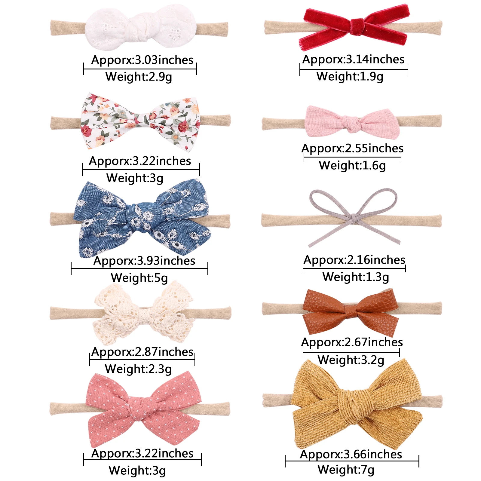 Diadema de flores de encaje para niñas con lazo de terciopelo - imagen 5