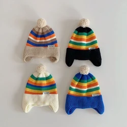 Gorro de lana para bebé con orejas - A prueba de viento invernal