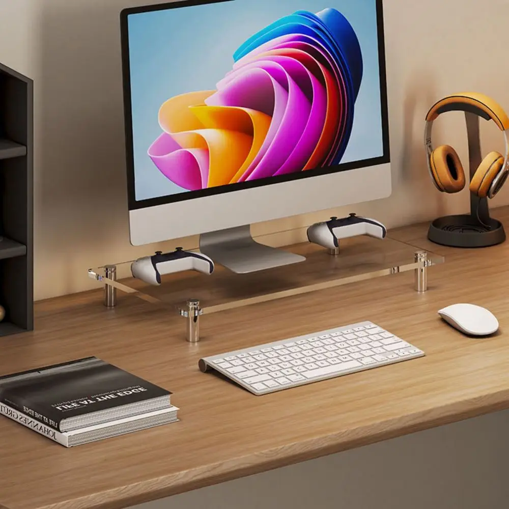 Soporte para monitor acrílico que ahorra espacio y protege el cuello - imagen 5