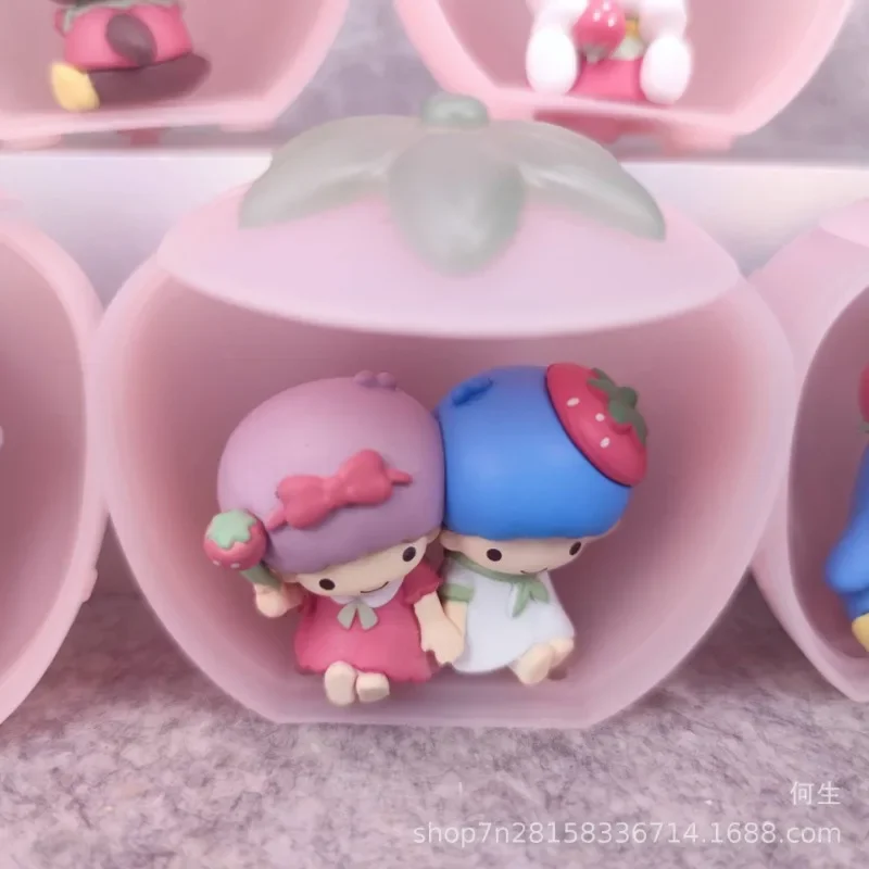 Figuras coleccionables Sanrio estilo anime – Teaparty fresa - imagen 3