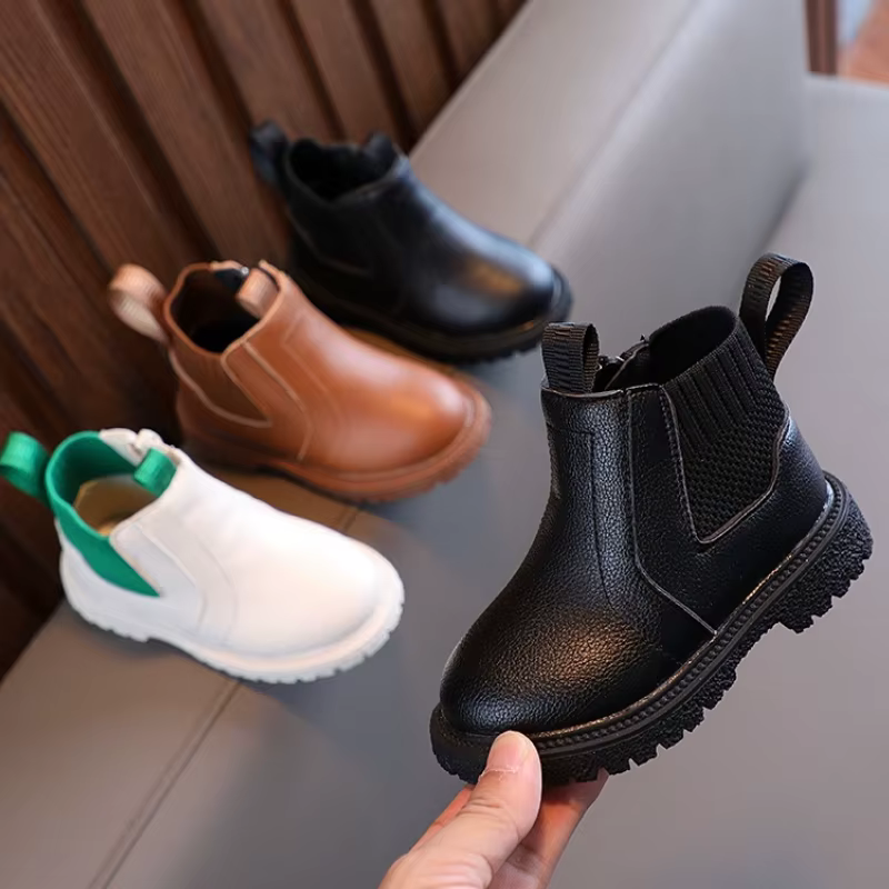 Botas antideslizantes cálidas de felpa para niña estilo británico - imagen 4