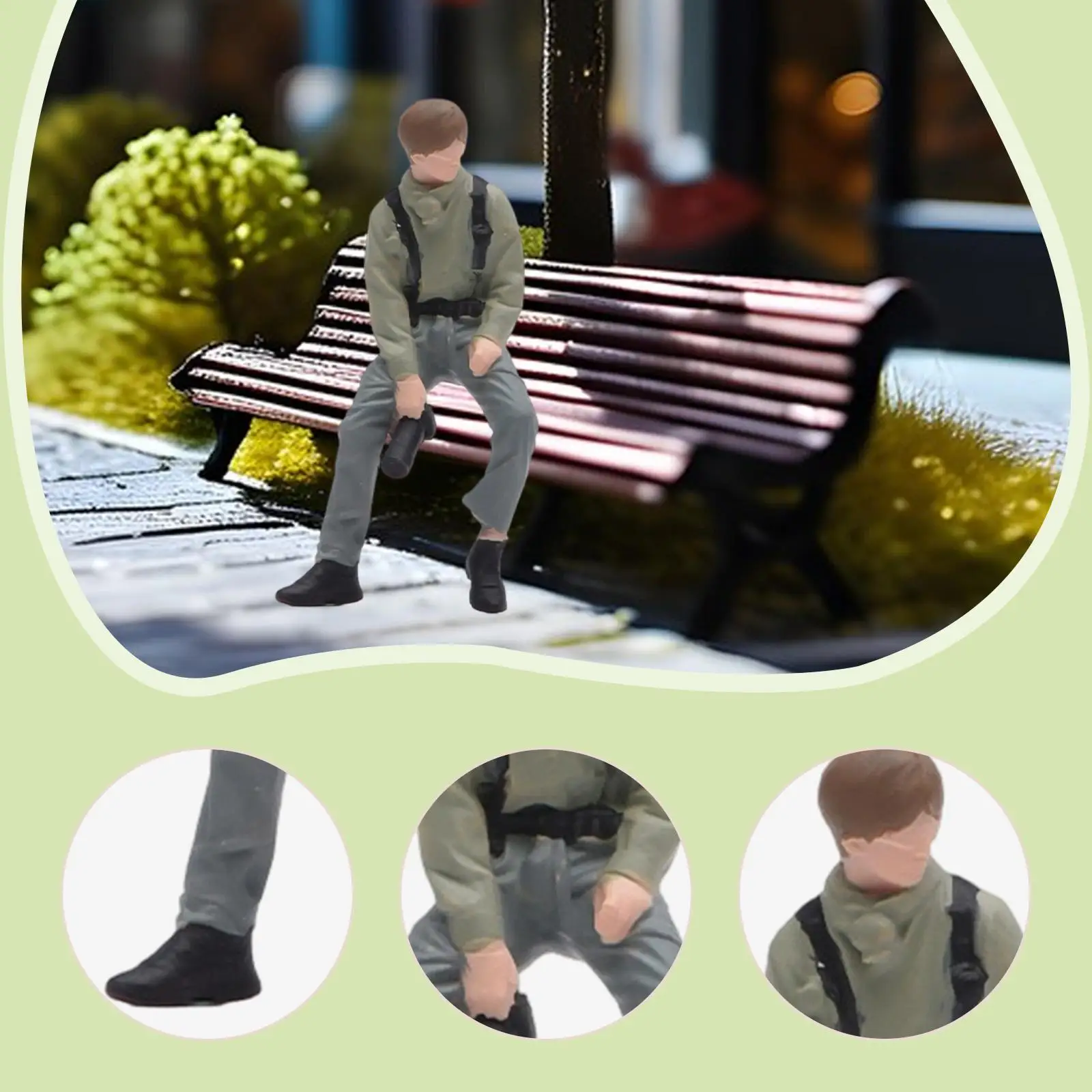 Figura de fotógrafo en miniatura 3D para maquetas y decoración - imagen 2