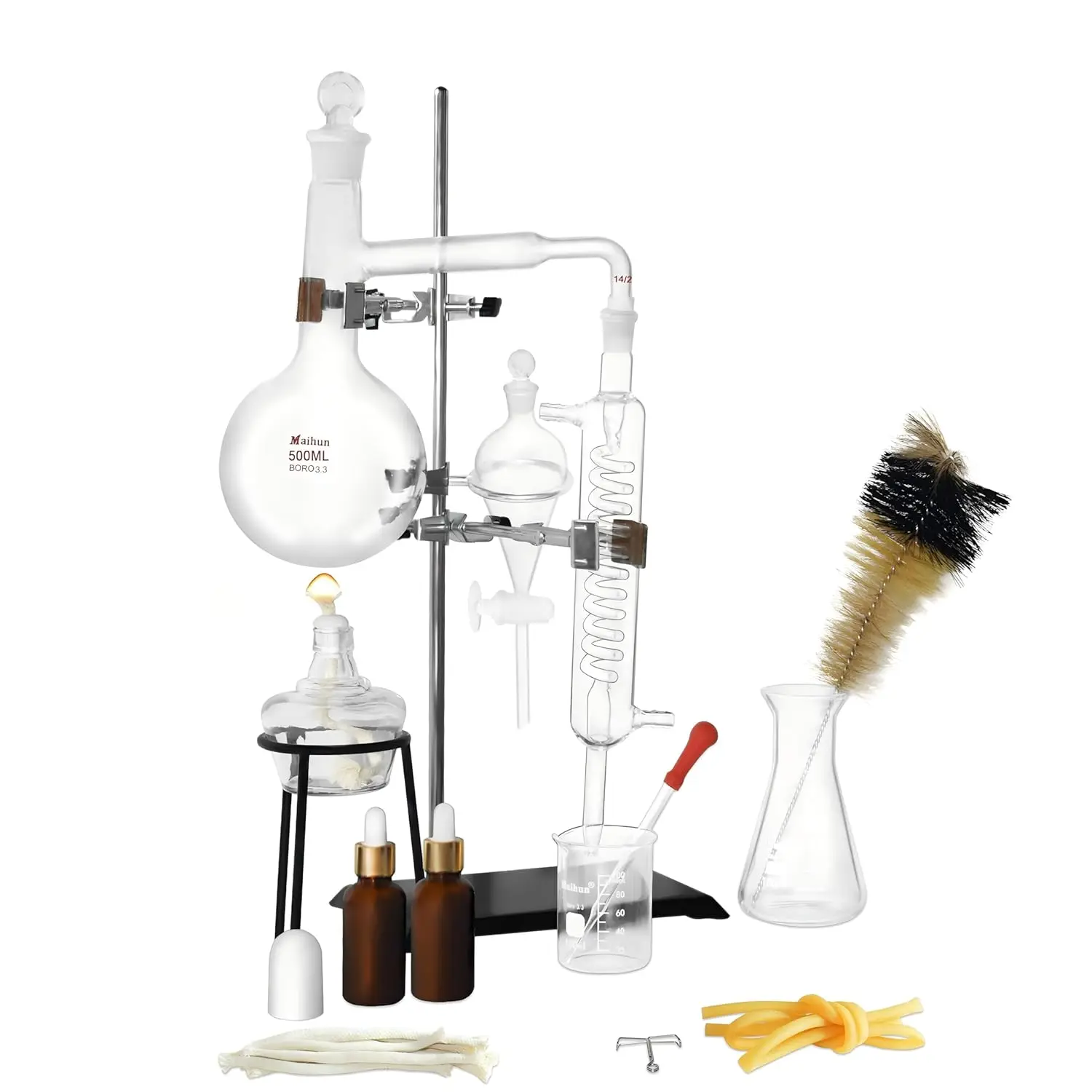 Kit de química para niños con destilación en cristalería de vidrio - imagen 3