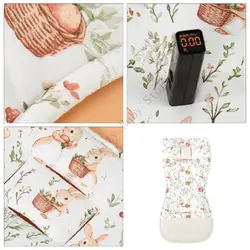 Cojín para cochecito de algodón con funda doble y estampado suave