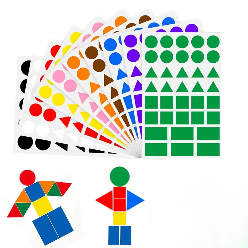 Álbum de pegatinas geométricas para niños - imagen 3