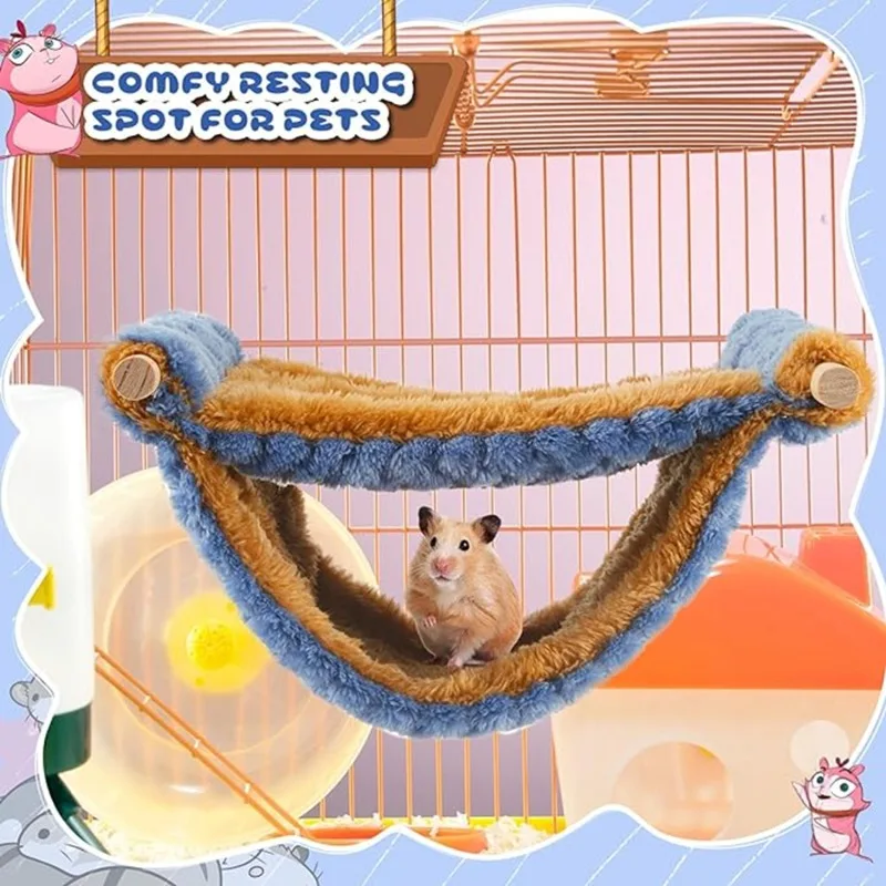 Casa para hámster de peluche cálido doble acolchado - imagen 2