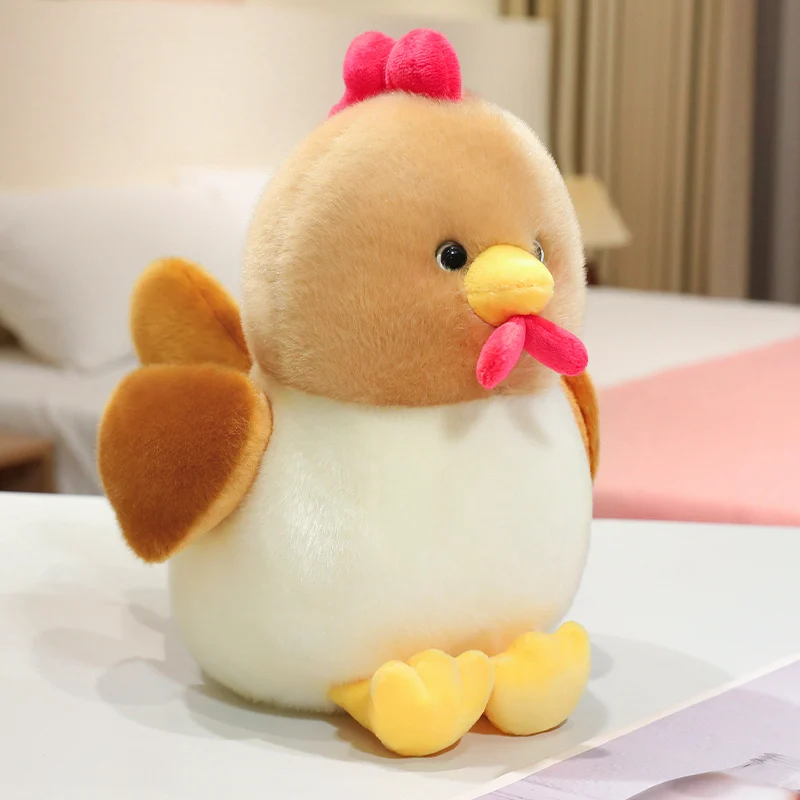 Peluche de pollito marrón y amarillo de 22/30 cm