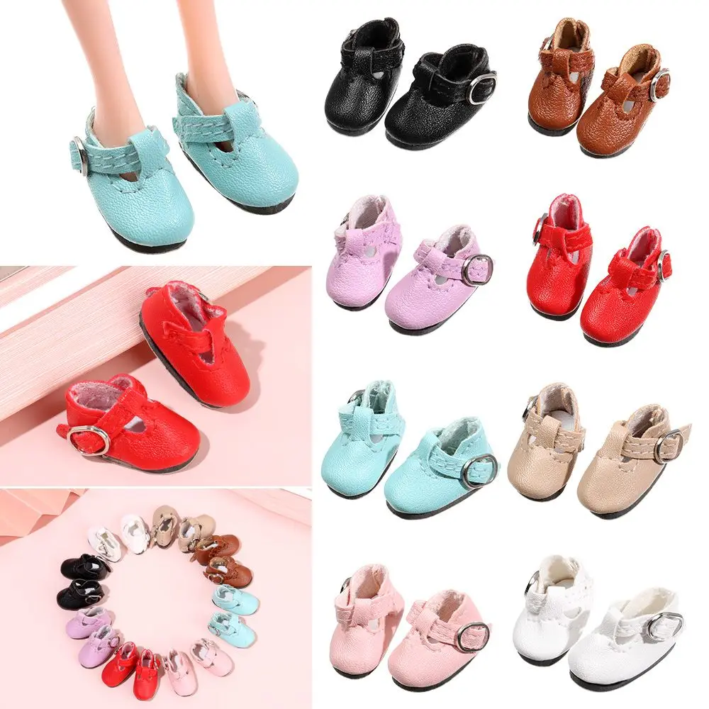 Zapatos de cuero PU multicolor para muñeca escala 1/6