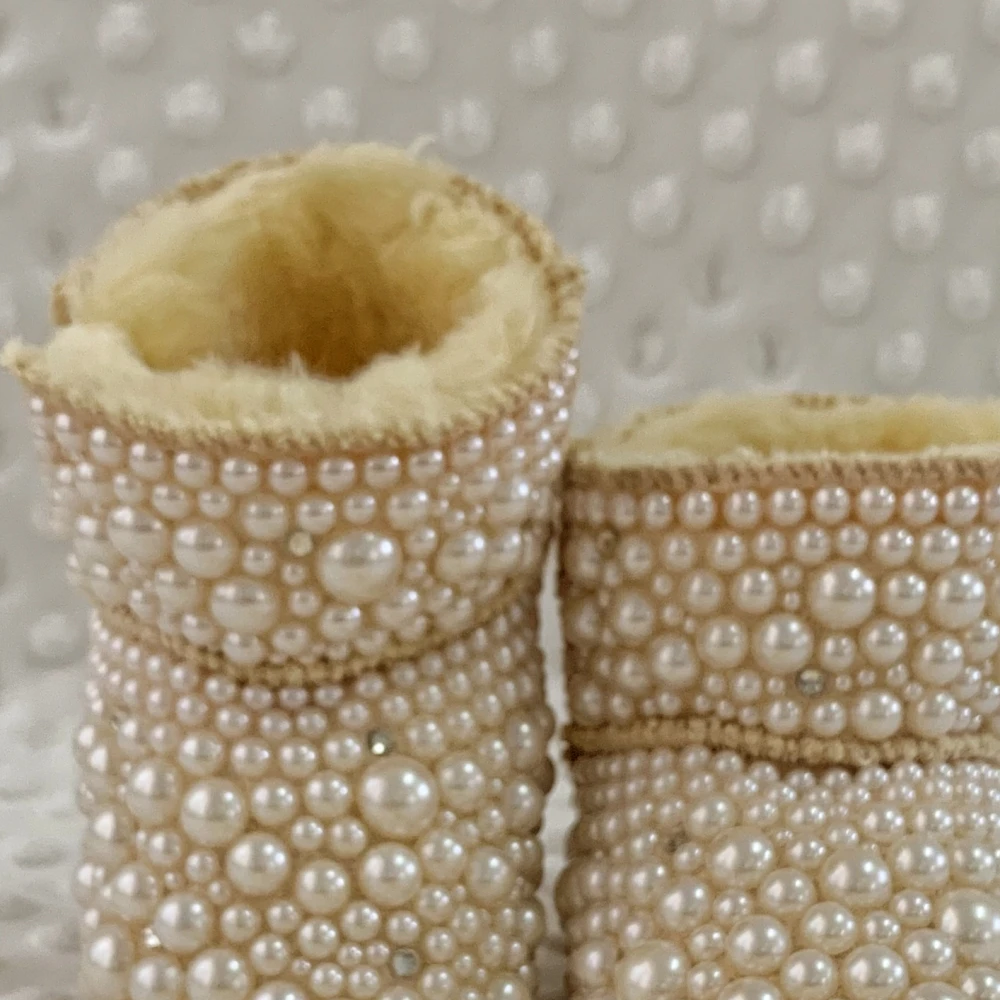 Dollbling botas de bebé con perlas personalizadas de invierno - imagen 4
