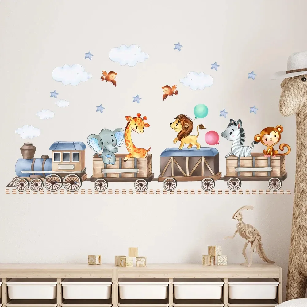 Adhesivos de pared infantiles desmontables con animales de la selva - imagen 5
