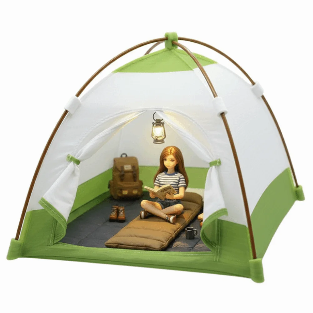 Tienda de campaña miniatura tela Oxford para muñecas - imagen 5