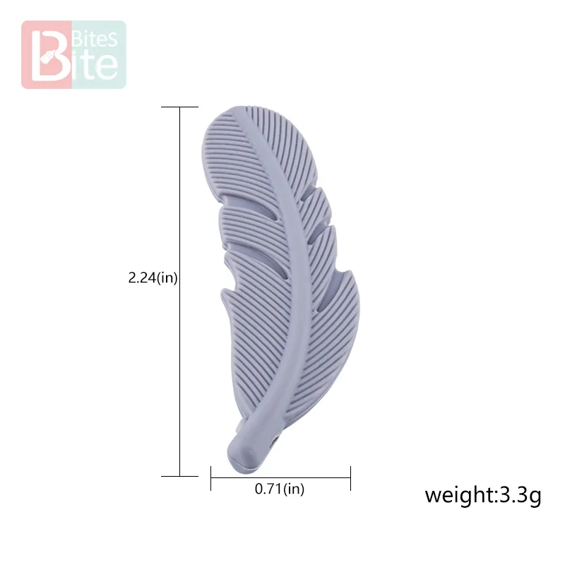 Cuentas de silicona en forma de pluma