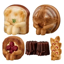 Machiboke figuras gacha coleccionables de panadería con luz nocturna