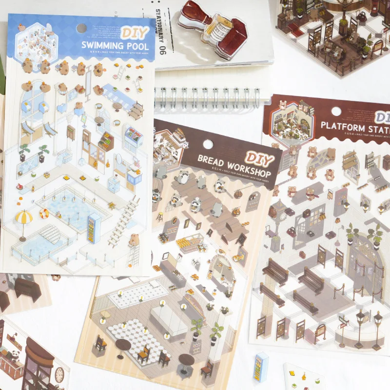 Pegatinas decorativas 3D miniatura para habitación infantil - imagen 4