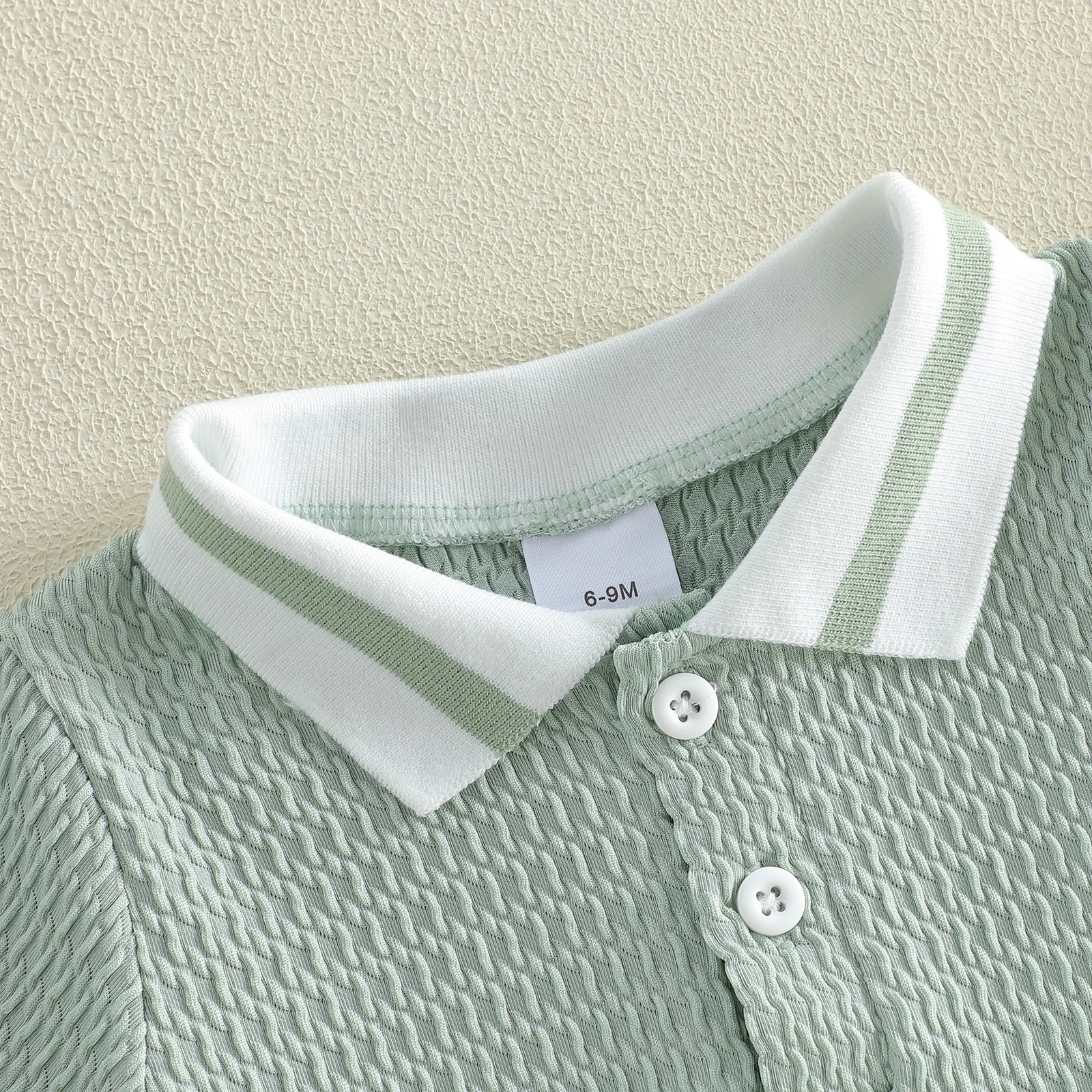 Conjunto de verano de 2 piezas para bebé niño – Pantalón corto y camisa de punto - imagen 3