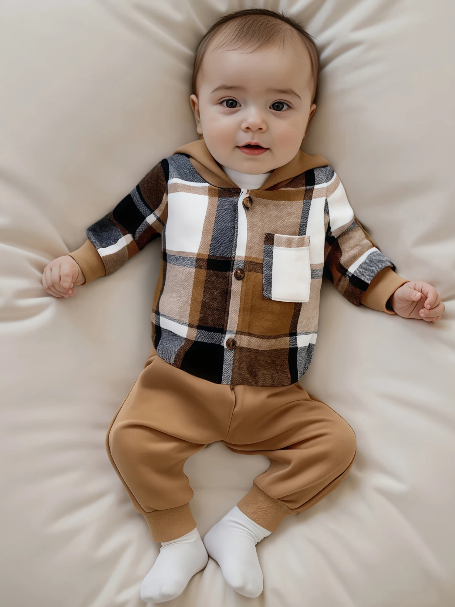 Vista del conjunto y pantalón con cintura elástica