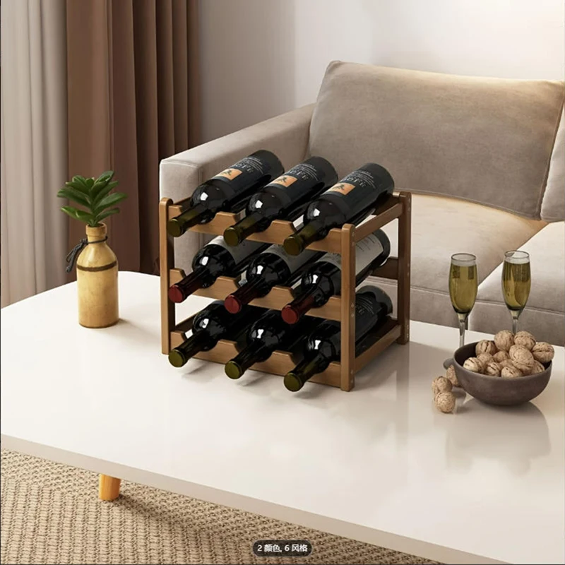 Estante para vinos decorativo de rejilla, montaje fácil en casa