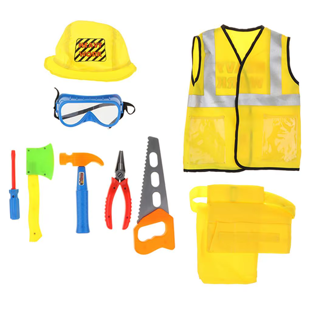 Juego de roles constructor con kit de herramientas infantil