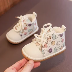 Botas nieve niña felpa suave antideslizantes con oso invierno