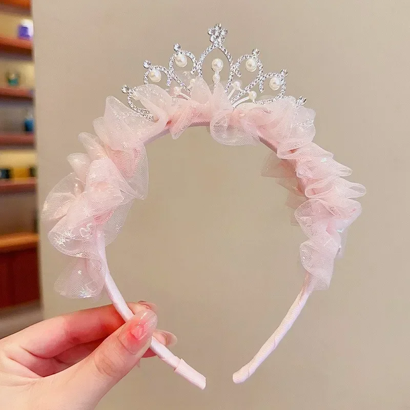 Diadema corona de perlas para niña – Tocado de fiesta