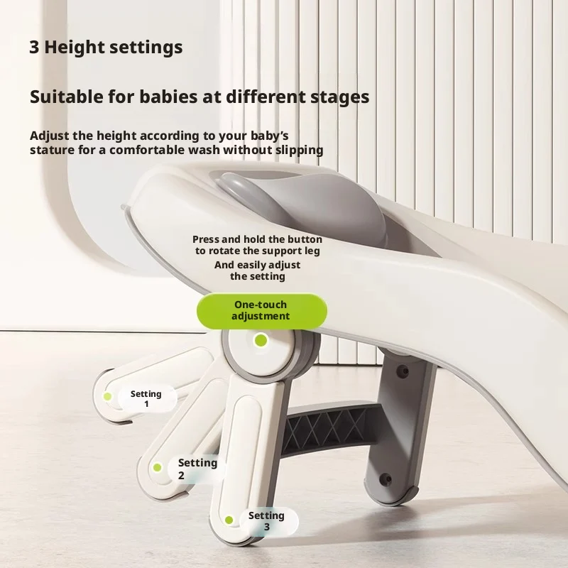 Asiento de baño antideslizante para bebé con control térmico