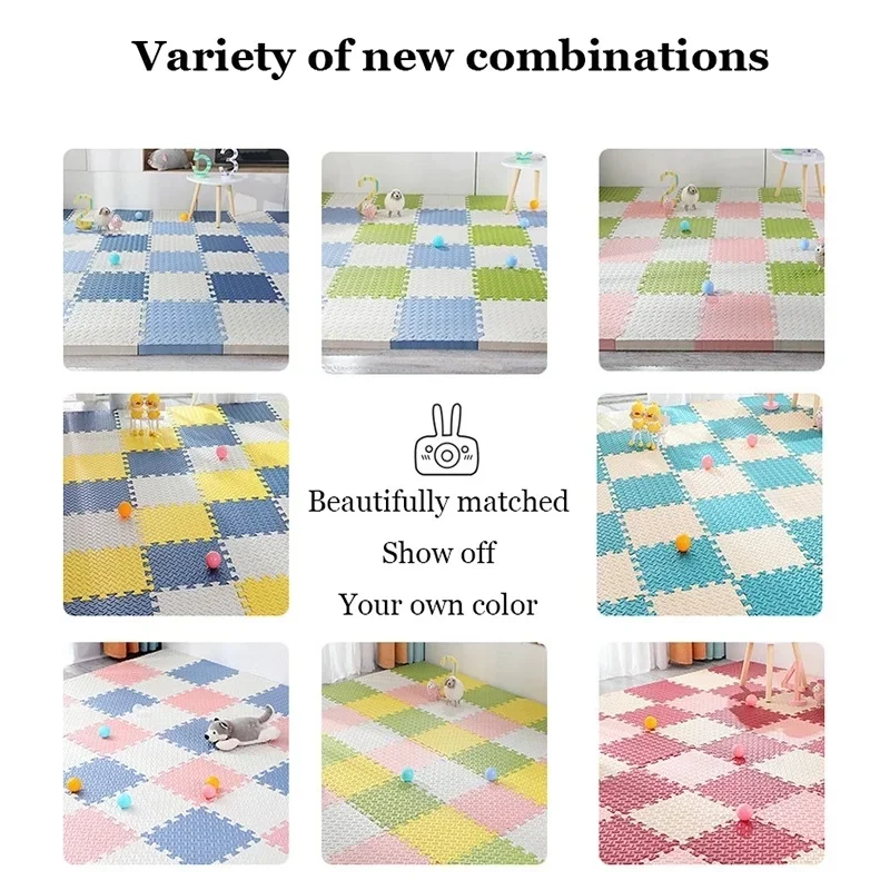 Alfombrilla puzzle bebé – Alfombra juego Tatami suave entrelazada - imagen 2