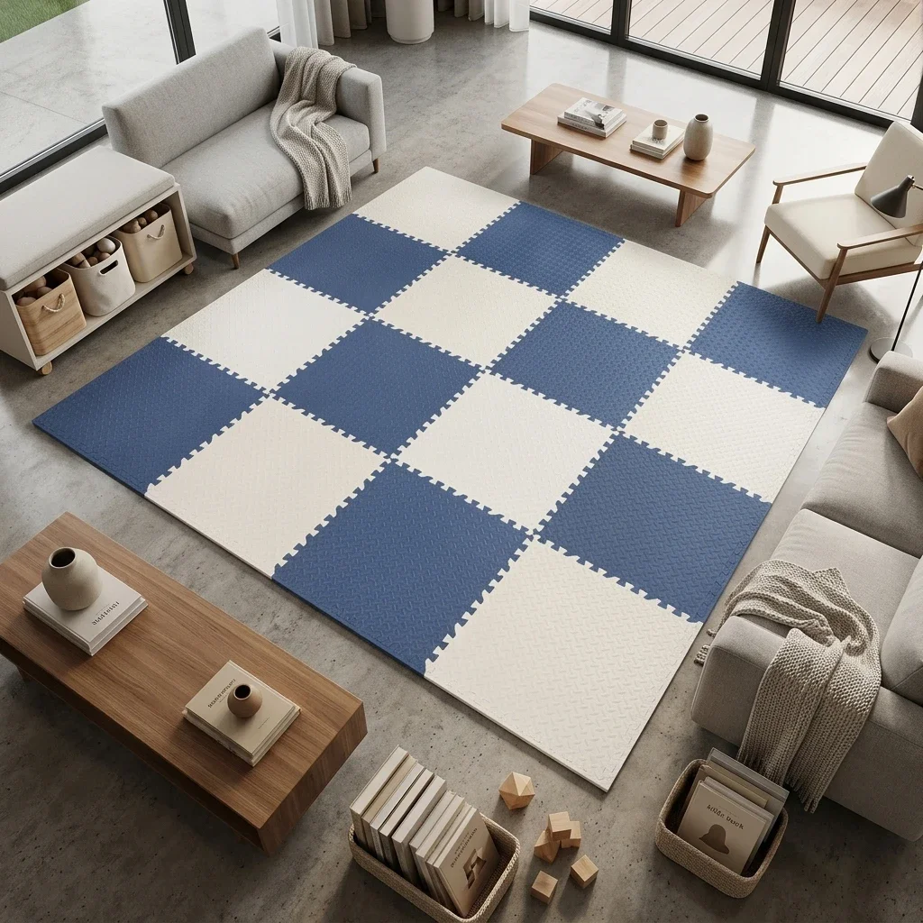 Alfombra de juego de EVA para bebés, antideslizante y acolchada - imagen 5