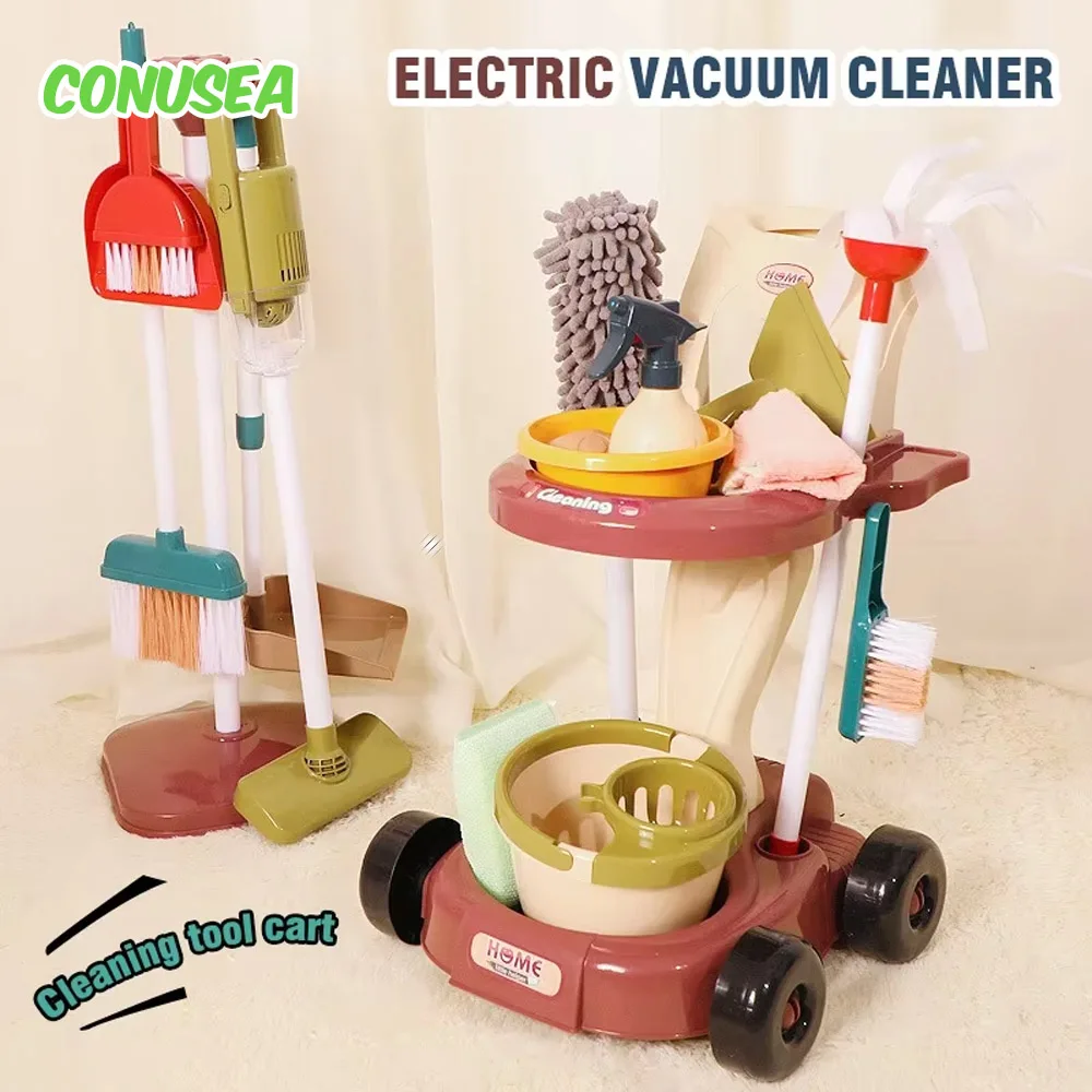 Set juguetes limpieza infantil con aspiradora y escoba