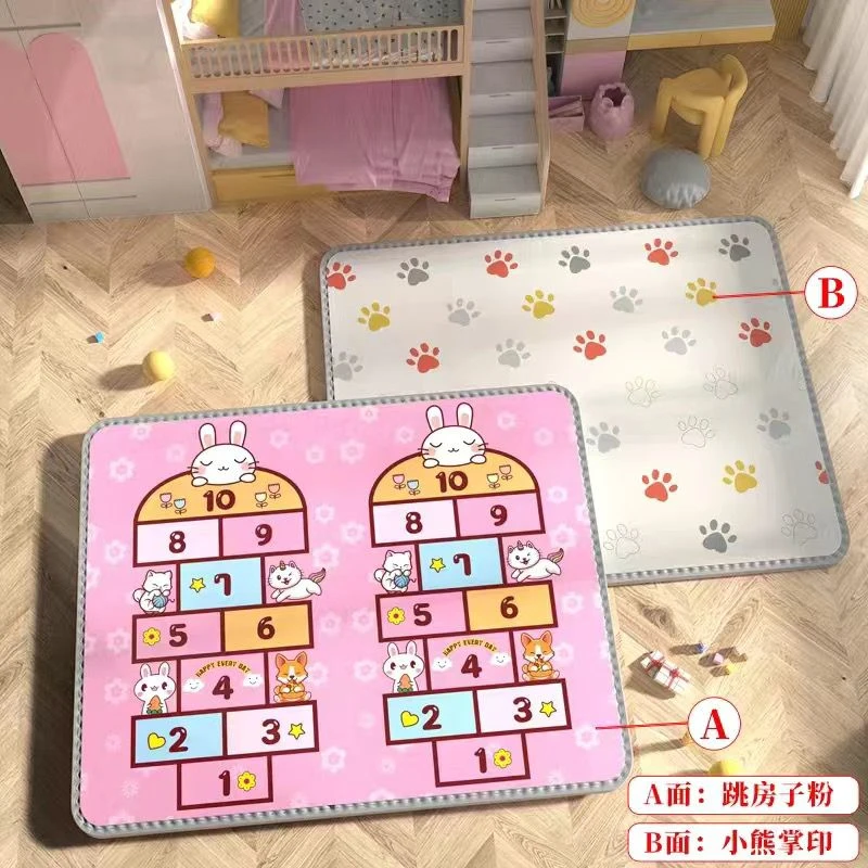 Alfombra de juego suave para bebés – Animales león y jirafa - imagen 4