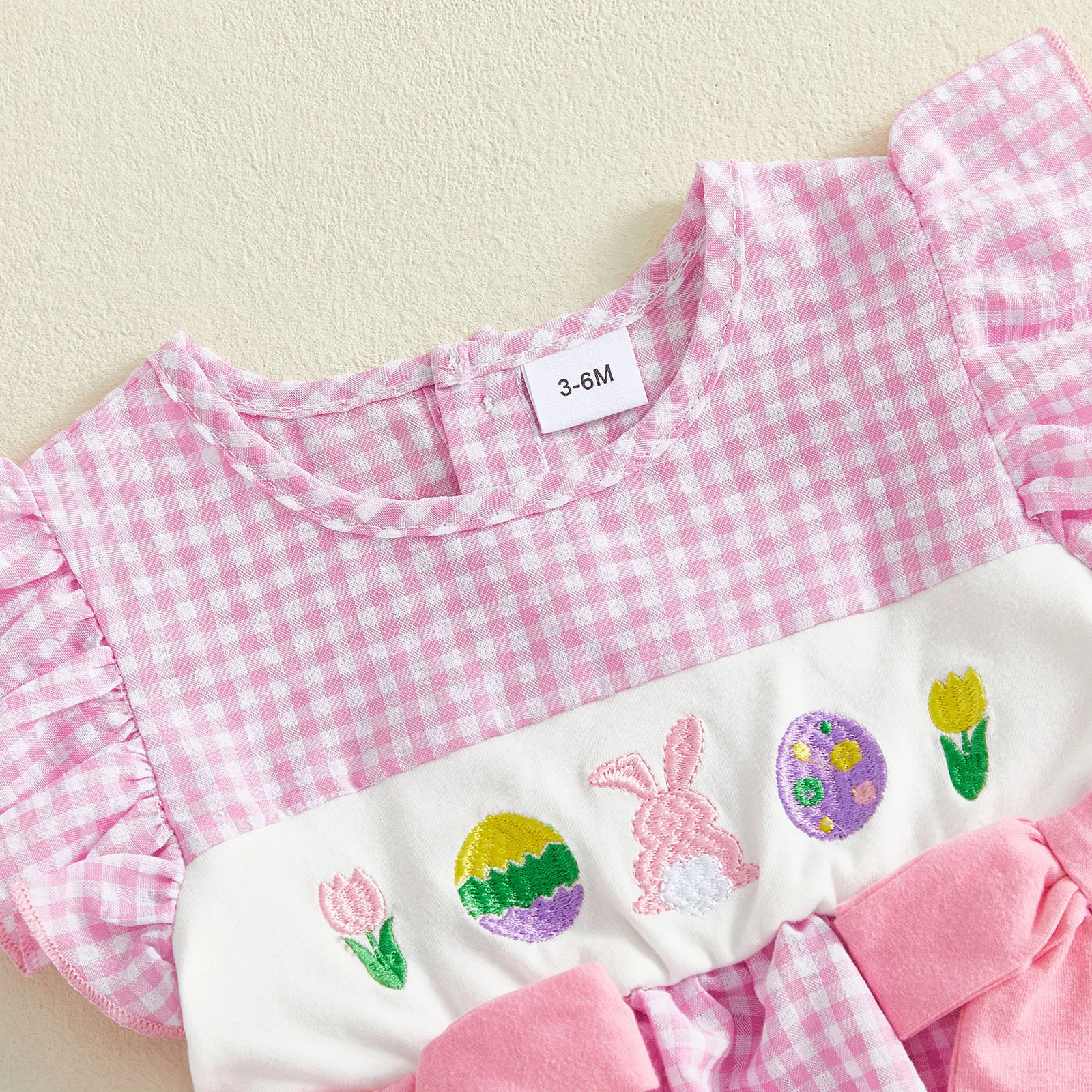 Conjunto bebé niña con volantes, conejo y bloomer Pascua festivo - imagen 4