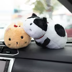 Caja pañuelos forma gato niño suave decoración coche práctico