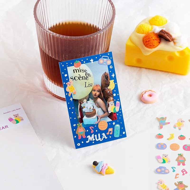 Pegatinas impermeables de osos para material escolar infantil - imagen 4
