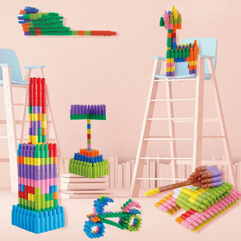 Bloques rompecabezas de plástico armables para bebés pequeños - imagen 5