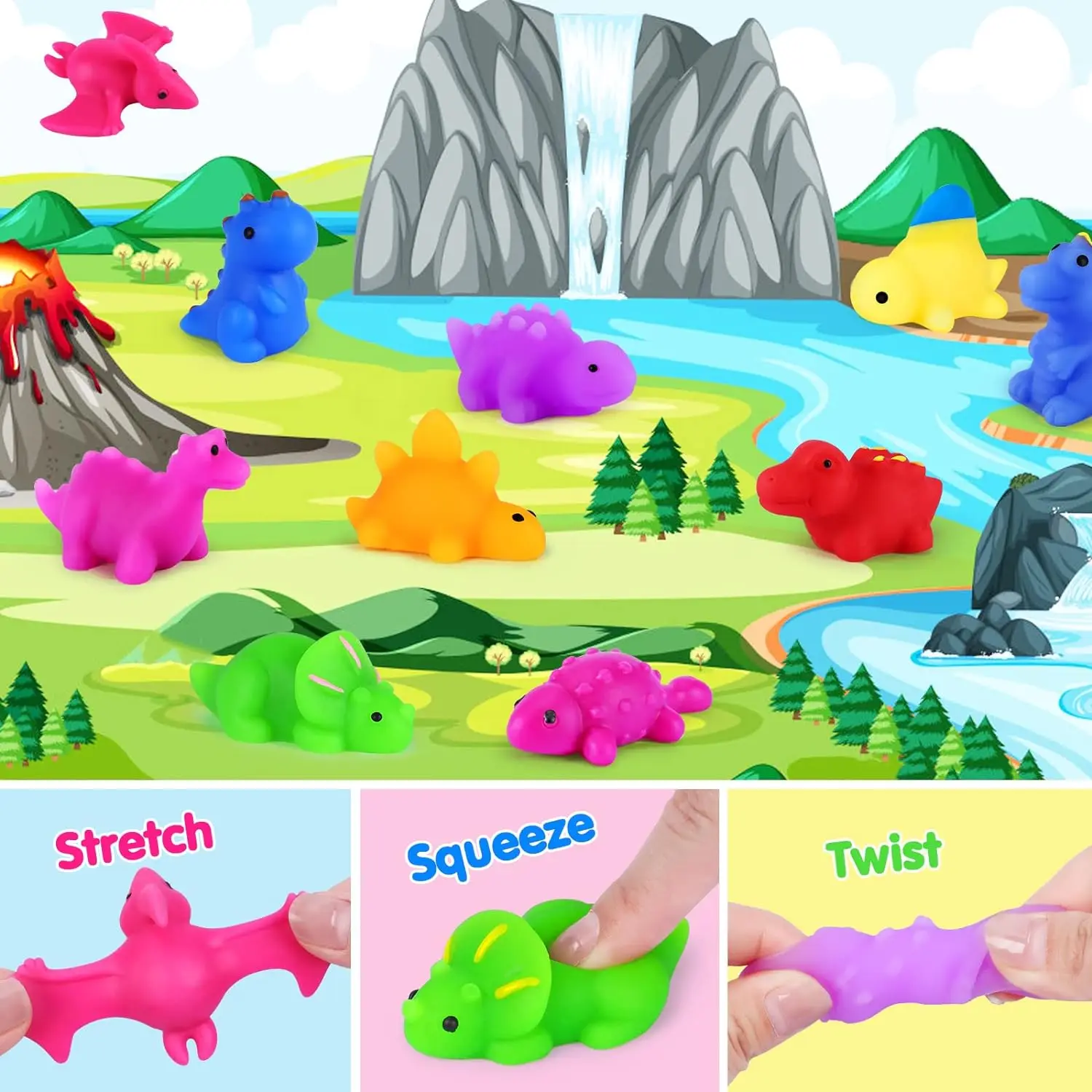 Dinosaurios squishies - Juguetes antiestrés para niños - imagen 4