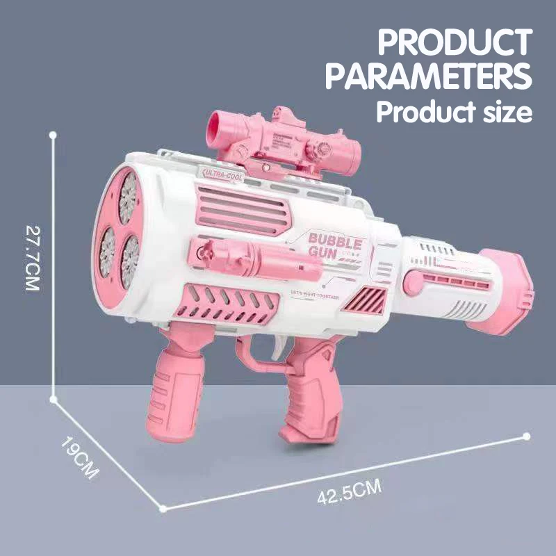 Pistola de burbujas eléctrica con mochila, para niños - imagen 3