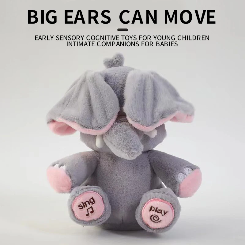 Peluche elefante animado que canta y se mueve – regalo de bebé