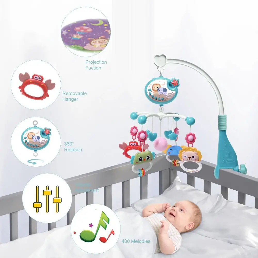 Móvil para cuna con proyección y sonajero calmante portátil - imagen 3