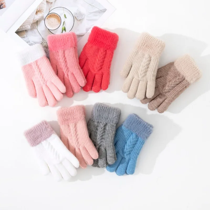 Guantes de invierno para niños con forro polar térmico antip viento