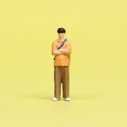 Figura persona masculina pintada a mano para mesa de arena