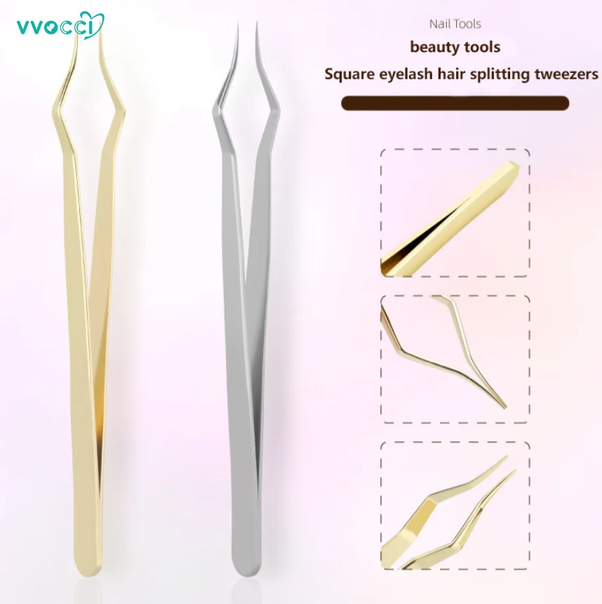 Pinzas de precisión vvocci antiestáticas de acero inoxidable doradas - imagen 4